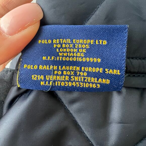 RUGBY RALPH LAUREN Waxed Navy Blue Double Breasted Decorative Button Jacket S - Picture 9 of 10